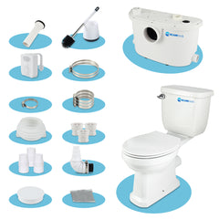 Elongated 500W Macerator Toilet for Basement LS-FLO500 Dreamsani