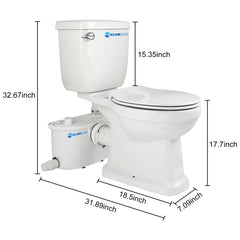 Elongated 500W Macerator Toilet for Basement LS-FLO500 Dreamsani