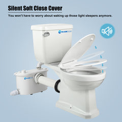 Elongated 500W Macerator Toilet for Basement LS-FLO500 Dreamsani